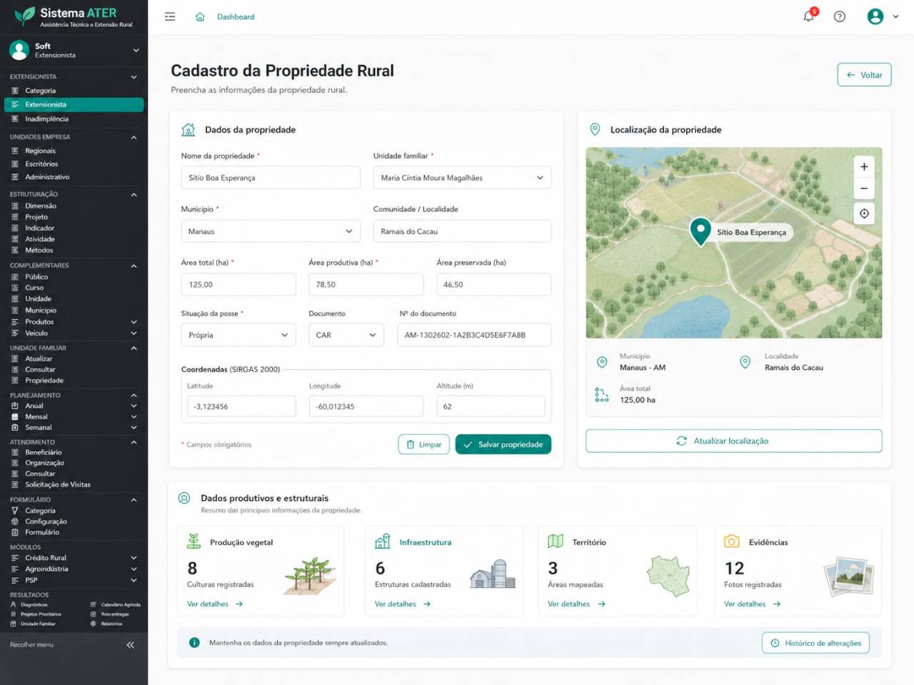 Georreferenciamento e dados produtivos